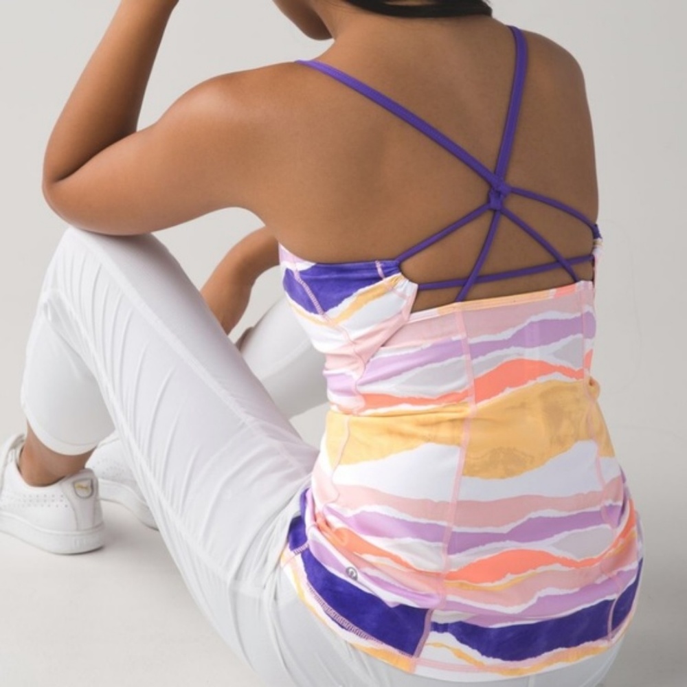 Lululemon Dancing Warriors tank Bleacher Striped